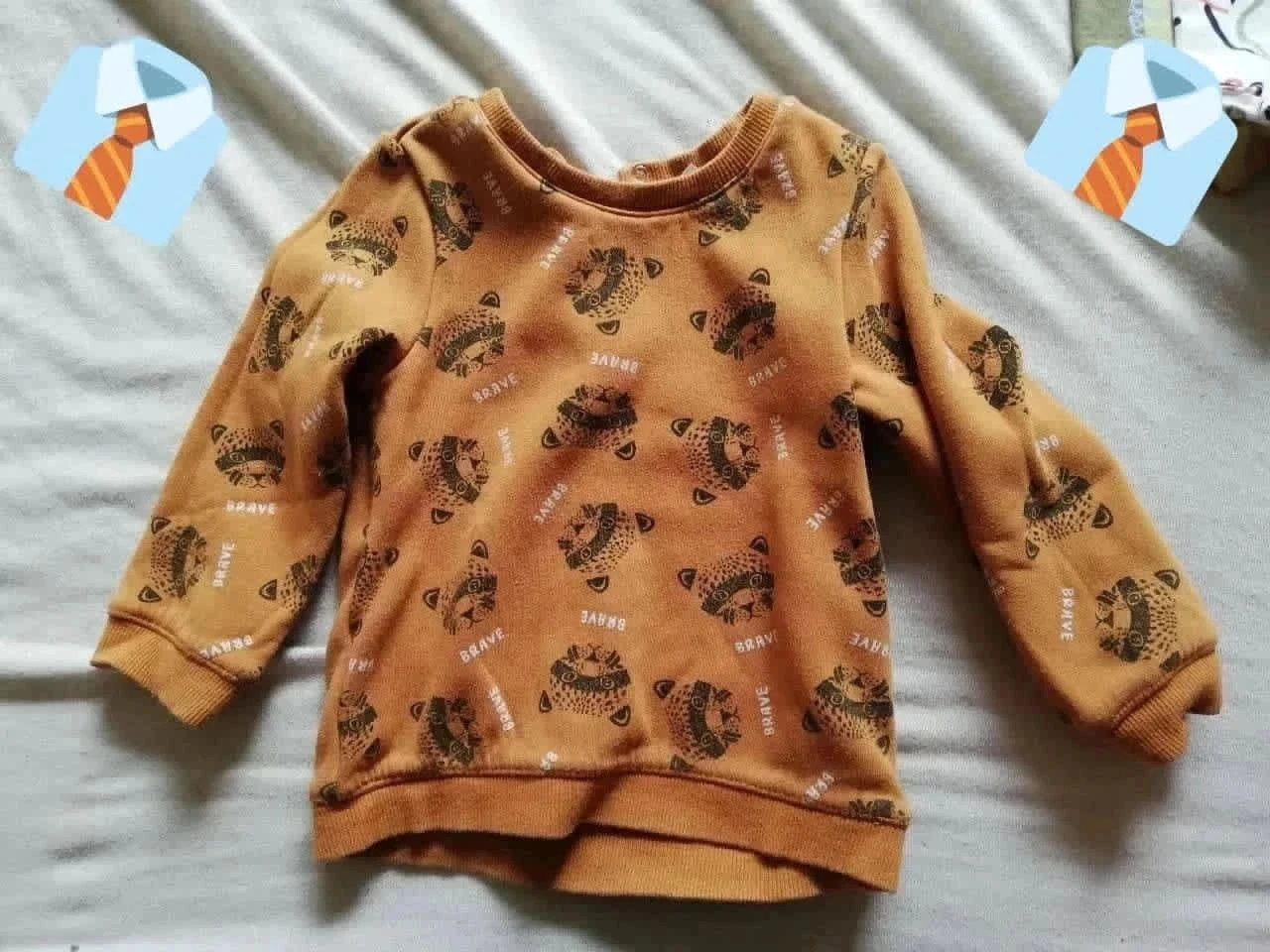 Trui Vos Lange Mouwen 18 Maanden Zeer goede staat Baby Mosterd – photo 3